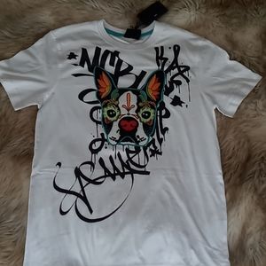 Mens dog print t shirt